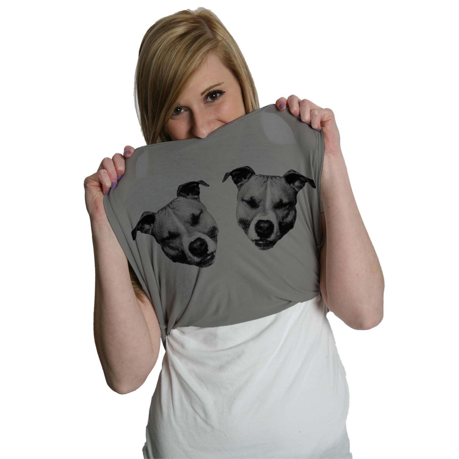 Womens Ask Me About My Pitties T Shirt Funny Flip Up Dog Pitbull